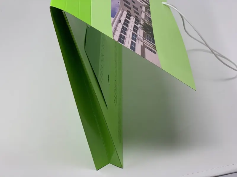 Piedmont Valley Medical Center folder standing open, showing its spine and interior panel